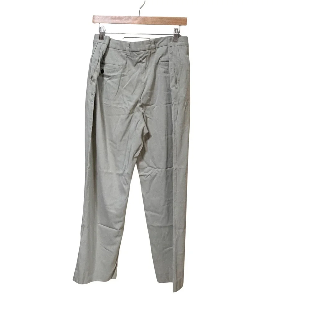 Tommy Bahama Mens 40x30 Silk Cotton Blend Khaki Tan Flat Front Straight Pants